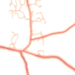 Daytime road noise heatmap for NE66 3AN