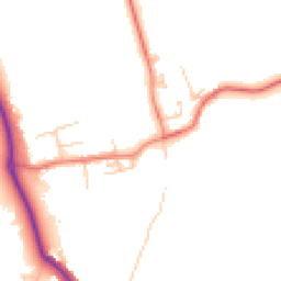 Daytime road noise heatmap for NE66 3AU