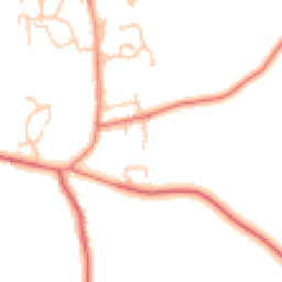 Daytime road noise heatmap for NE66 3DD