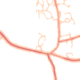 Daytime road noise heatmap for NE66 3FD