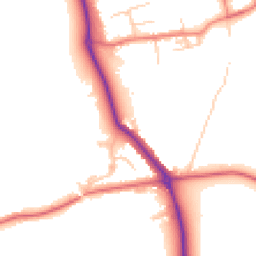Daytime road noise heatmap for NE66 3NP