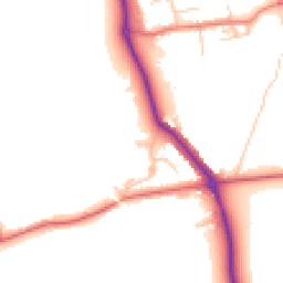 Daytime road noise heatmap for NE66 3NR