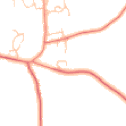 Daytime road noise heatmap for NE66 3NT