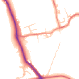 Daytime road noise heatmap for NE66 3PD