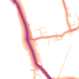 Daytime road noise heatmap for NE66 3PT
