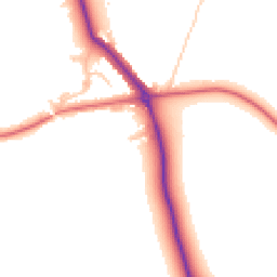 Daytime road noise heatmap for NE66 3PY