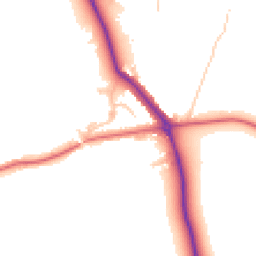 Daytime road noise heatmap for NE66 3PZ