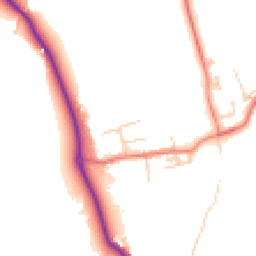 Daytime road noise heatmap for NE66 3QN