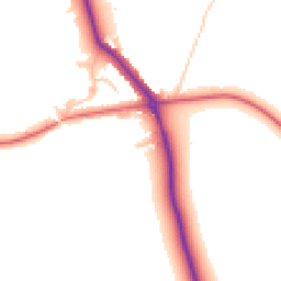 Daytime road noise heatmap for NE66 3QP