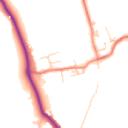Daytime road noise heatmap for NE66 3QR