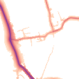 Daytime road noise heatmap for NE66 3SG
