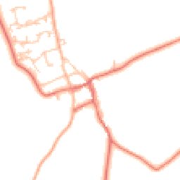 Daytime road noise heatmap for NE66 3UZ