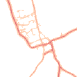 Daytime road noise heatmap for NE66 3XP