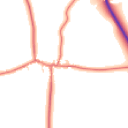 Daytime road noise heatmap for NE66 4AY