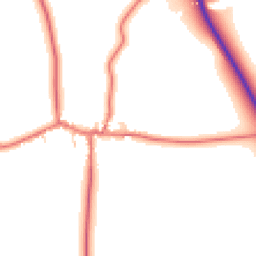 Daytime road noise heatmap for NE66 4AZ