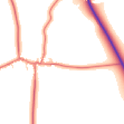 Daytime road noise heatmap for NE66 4BN
