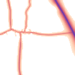 Daytime road noise heatmap for NE66 4BR
