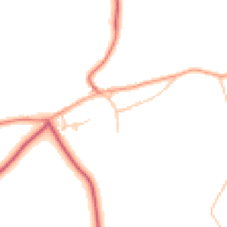Daytime road noise heatmap for NE66 5PY