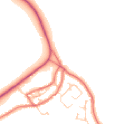 Daytime road noise heatmap for NE67 5AN