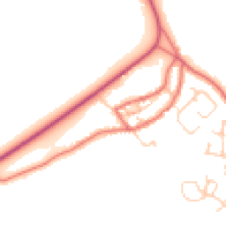 Daytime road noise heatmap for NE67 5AY