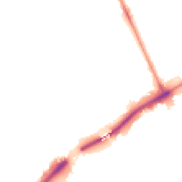 Night-time road noise heatmap for NE7 7BA