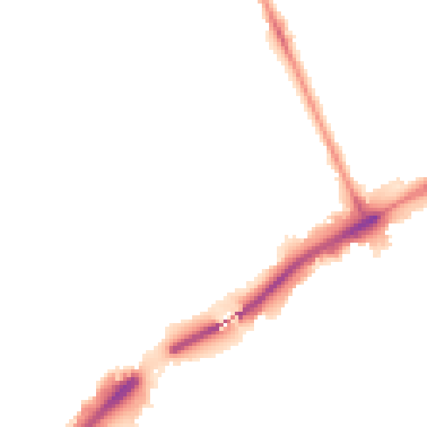 Night-time road noise heatmap for NE7 7BU