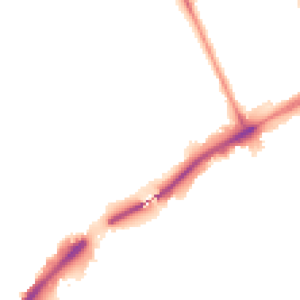 Night-time road noise heatmap for NE7 7DD