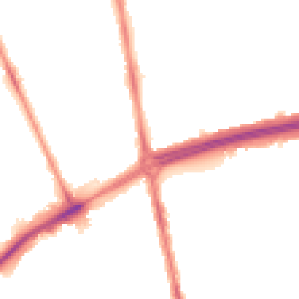 Night-time road noise heatmap for NE7 7DR