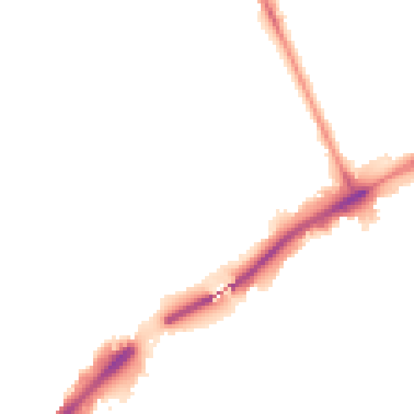 Night-time road noise heatmap for NE7 7DZ