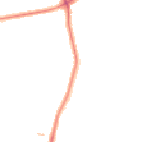 Night-time road noise heatmap for NE7 7ED