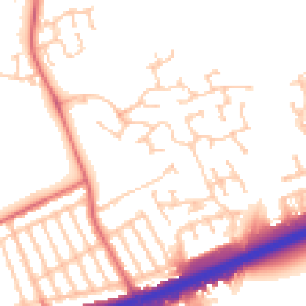 Daytime road noise heatmap for NE7 7GQ