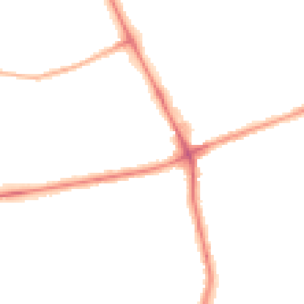 Night-time road noise heatmap for NE7 7LT