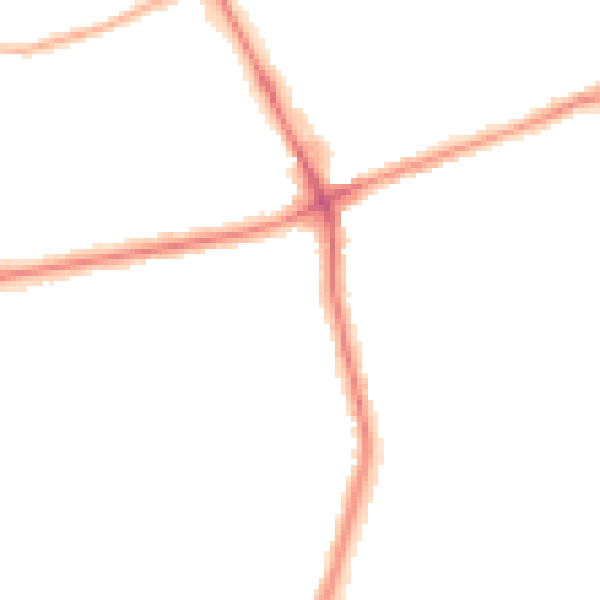 Night-time road noise heatmap for NE7 7LU