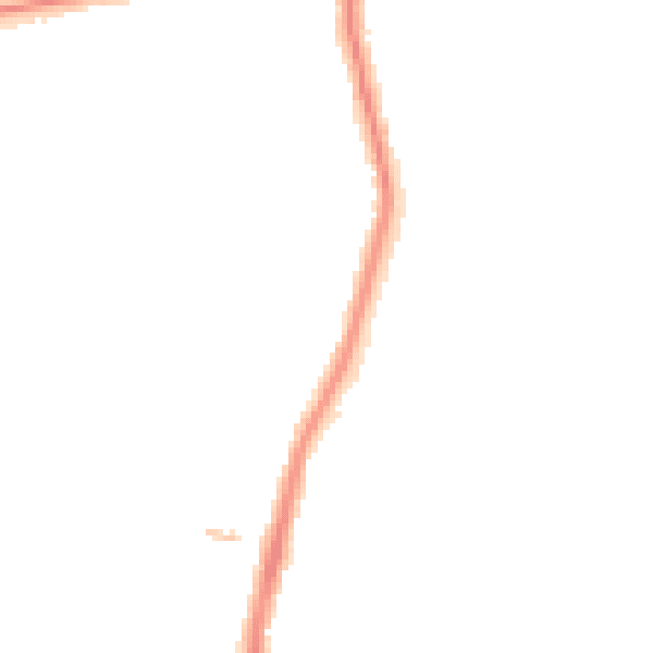 Night-time road noise heatmap for NE7 7SP
