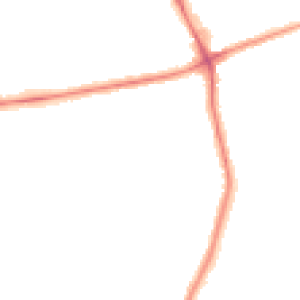 Night-time road noise heatmap for NE7 7ST