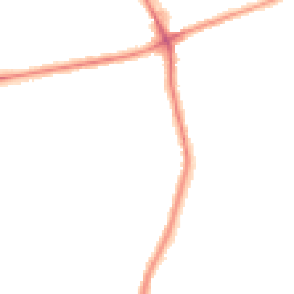 Night-time road noise heatmap for NE7 7SY