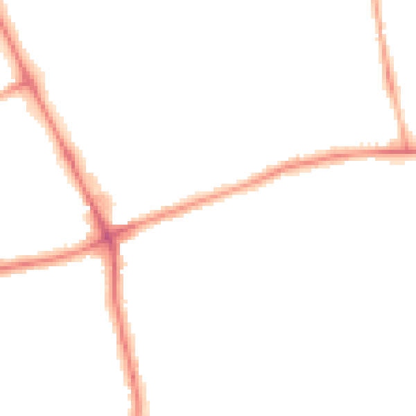 Night-time road noise heatmap for NE7 7XH
