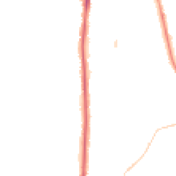 Night-time road noise heatmap for NE9 5AH