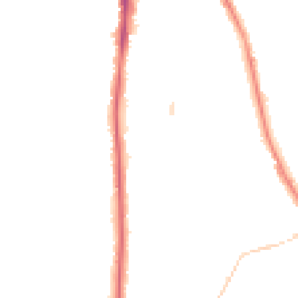 Night-time road noise heatmap for NE9 5DE