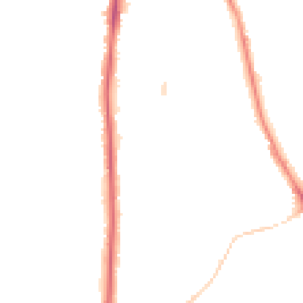 Night-time road noise heatmap for NE9 5DN