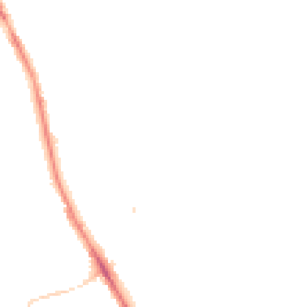 Night-time road noise heatmap for NE9 5PP