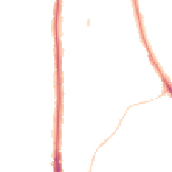 Night-time road noise heatmap for NE9 5TN