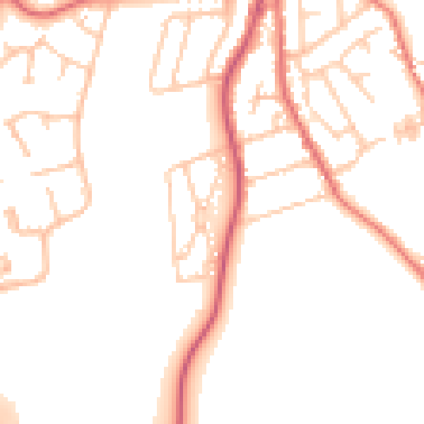 Daytime road noise heatmap for NE9 7EX
