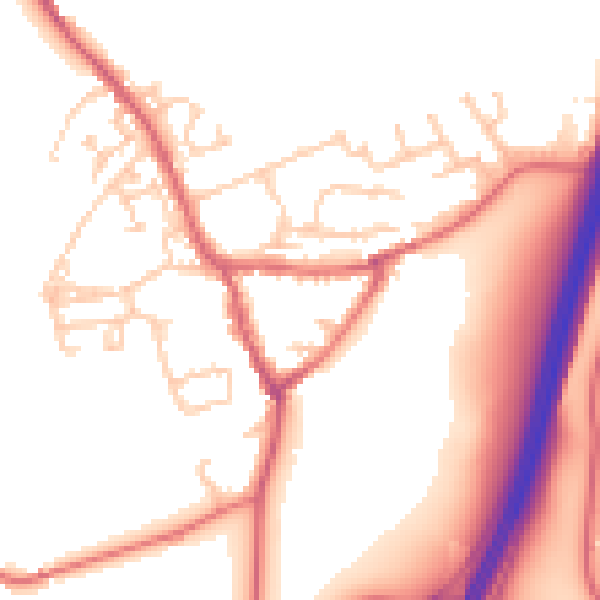 Daytime road noise heatmap for NE9 7PJ