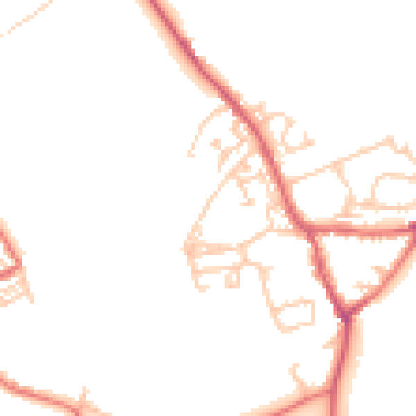 Daytime road noise heatmap for NE9 7QQ