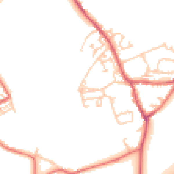 Daytime road noise heatmap for NE9 7QT