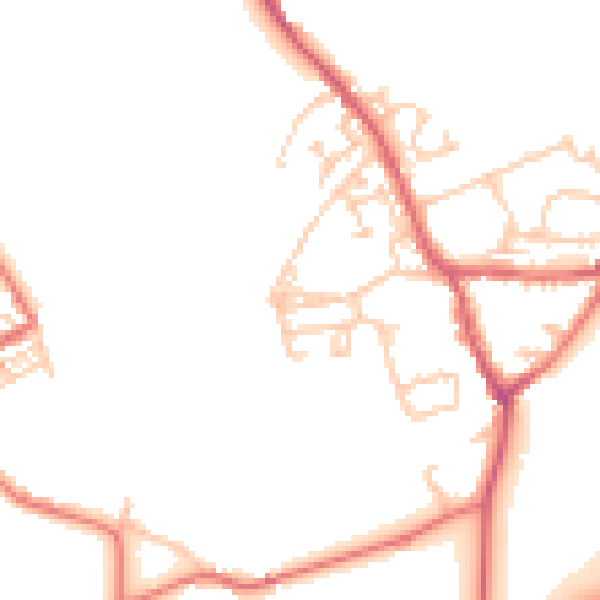 Daytime road noise heatmap for NE9 7QU