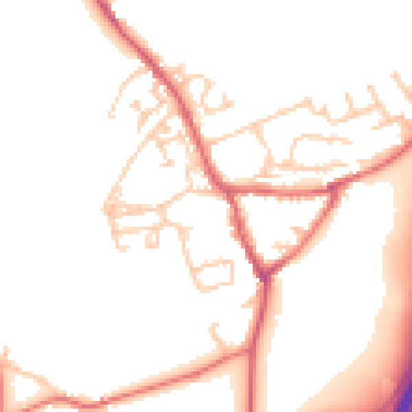 Daytime road noise heatmap for NE9 7RJ