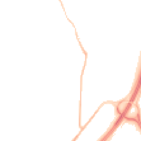 Night-time road noise heatmap for NE9 7SZ