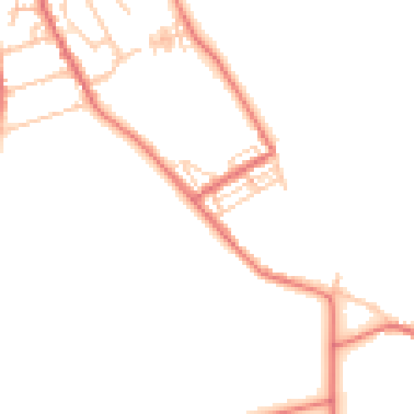 Daytime road noise heatmap for NE9 7XY